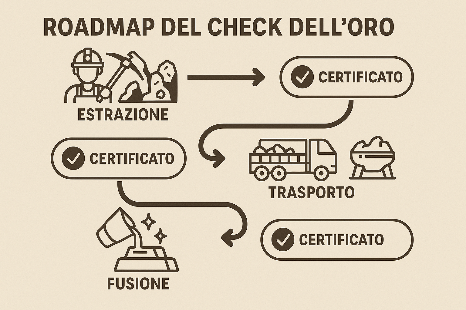 Gold supply chain map
